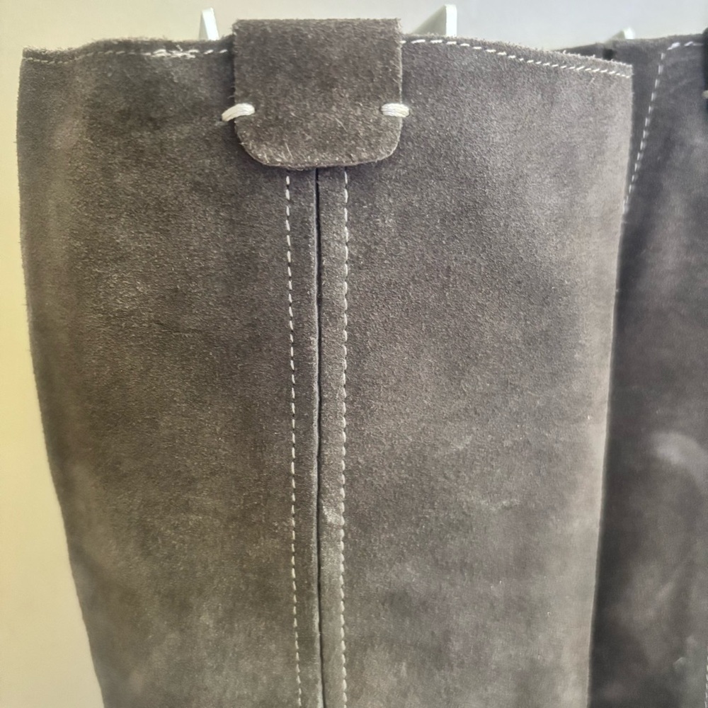 Dolce Vita Brown Suede Tall Western Boots Block Heel Women’s Size 7.5​ - Picture 5 of 12